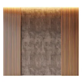 Decorative wall panel made of oak battens